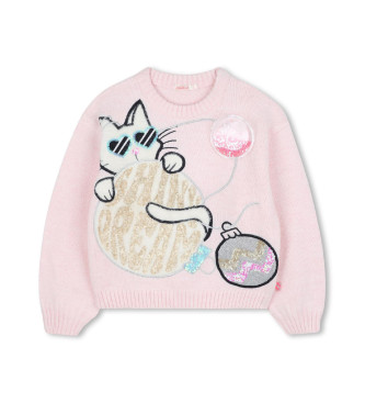 Billieblush Maglia Gatto Rosa