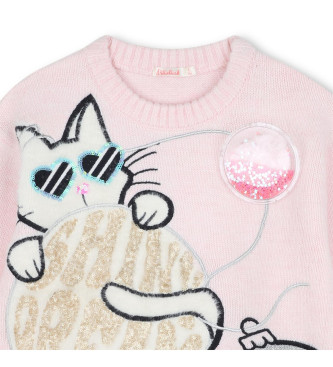 Billieblush Maglia Gatto Rosa