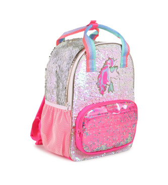 Billieblush Mochila com lantejoulas cor-de-rosa