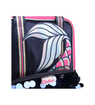 Billieblush Mochila de veludo azul-marinho