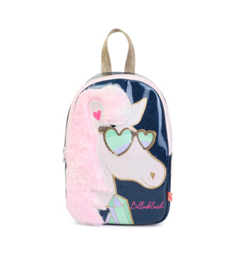 Billieblush Small navy glitter backpack