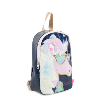 Billieblush Small navy glitter backpack