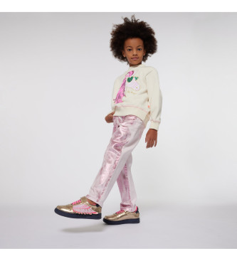 Billieblush Roze keperstof broek