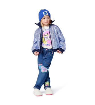 Billieblush Jeans con toppe blu