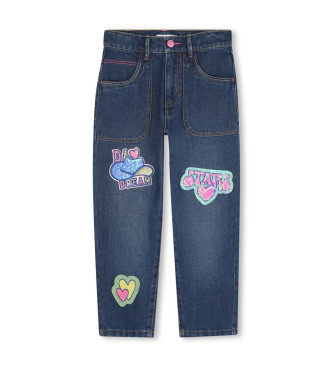 Billieblush Jeans con toppe blu