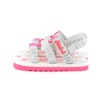 Billieblush Silberne Insignien-Sandalen