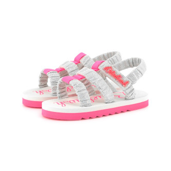 Billieblush Silberne Insignien-Sandalen