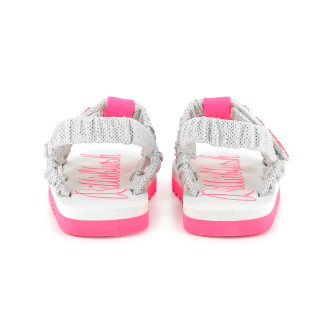 Billieblush Silberne Insignien-Sandalen