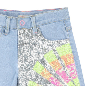 Billieblush Short en jean bleu  paillettes