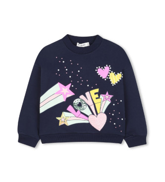 Billieblush Felpa blu navy Love