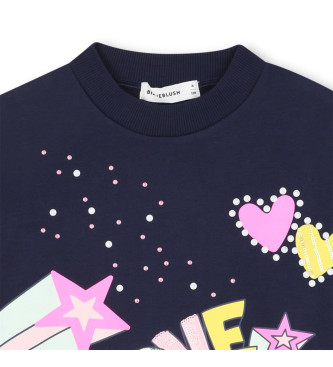 Billieblush Felpa blu navy Love