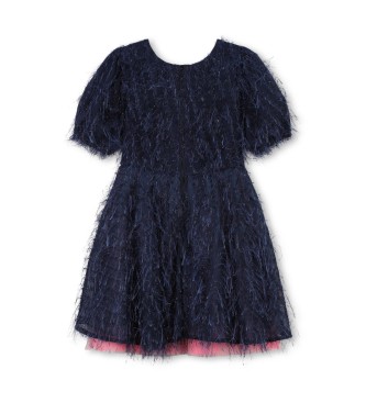 Billieblush Kleid mit navyfarbenen Paillettenfransen