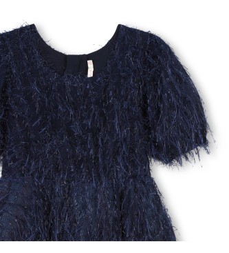 Billieblush Dress with navy sequined fringes