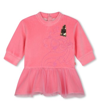 Billieblush Short dress with pink embroidered unicorn