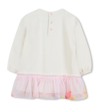 Billieblush Vestido Bimaterial beige