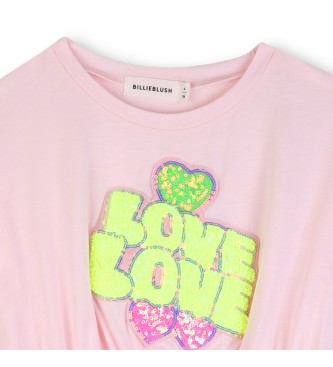 Billieblush Abito rosa con paillettes