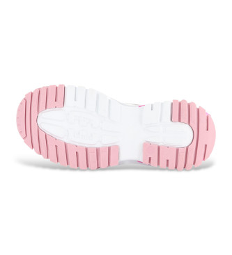 Billieblush Witte, roze glimmende slippers