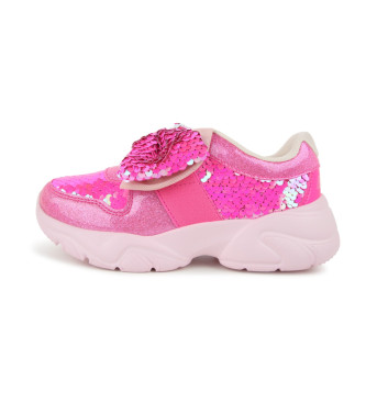 Billieblush Baskets basses en cuir rose