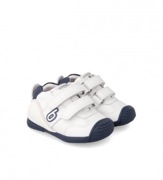 Biomecanics Leather sneakers 221001-A white, marine