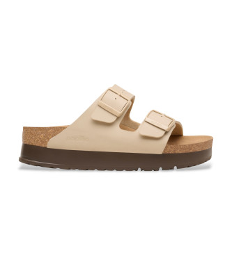 Birkenstock Sandals Arizona Flex Platform beige