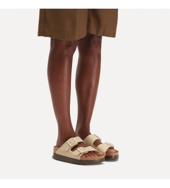 Birkenstock Sandals Arizona Flex Platform beige