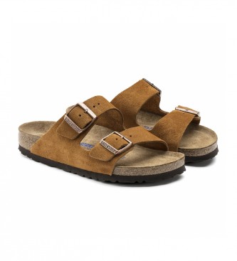 Birkenstock Arizona SFB VL Mink rjavi usnjeni sandali Arizona SFB VL Mink rjavi