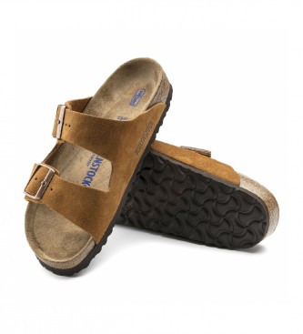 Birkenstock Arizona SFB VL Mink rjavi usnjeni sandali Arizona SFB VL Mink rjavi