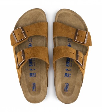 Birkenstock Arizona SFB VL Mink rjavi usnjeni sandali Arizona SFB VL Mink rjavi
