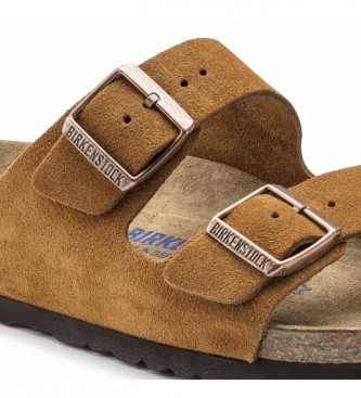 Birkenstock Arizona SFB VL Mink rjavi usnjeni sandali Arizona SFB VL Mink rjavi