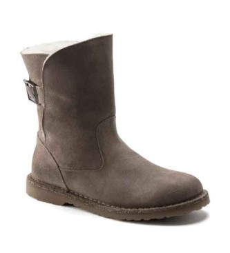 Birkenstock Uppsala Boots Lambskin wool Taupe suede