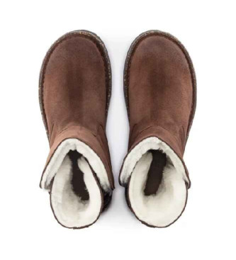 Birkenstock Uppsala Boots Brown suede sheepskin wool