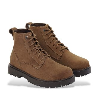 Birkenstock Highwood Lace Mid brown leather ankle boots