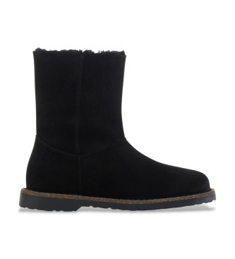 Birkenstock Botas de couro Uppsala Zip Shearling Preto