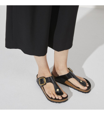 Birkenstock Gizeh Big Buckle leather sandals black