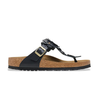 Birkenstock L�dersandaler Gizeh Flower svart