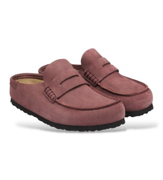 Birkenstock Mocassins en Cuir Naples Wrapped (Ajustement Étroit) rose