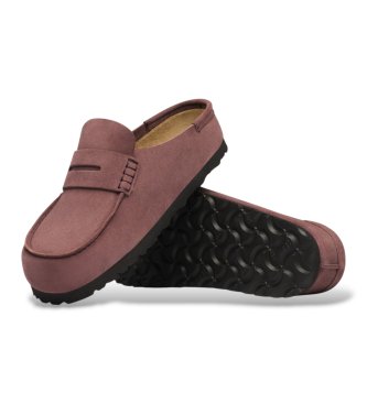 Birkenstock Mocassins en Cuir Naples Wrapped (Ajustement Étroit) rose