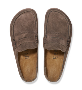 Birkenstock Mocasines de Piel Naples Wrapped (Ajuste Estrecho) marrón