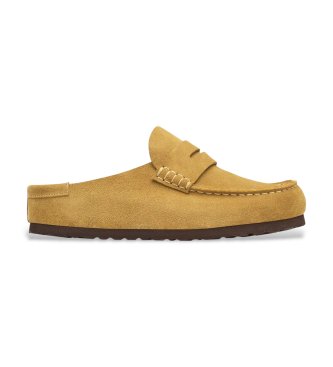 Birkenstock Mocasines de Piel Naples Wrapped (Ajuste Regular) mostaza