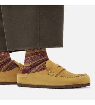 Birkenstock Mocasines de Piel Naples Wrapped (Ajuste Regular) mostaza