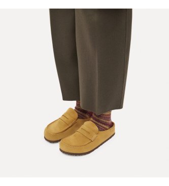Birkenstock Mocasines de Piel Naples Wrapped (Ajuste Regular) mostaza