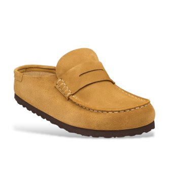 Birkenstock Mocasines de Piel Naples Wrapped (Ajuste Regular) mostaza