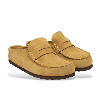 Birkenstock Mocasines de Piel Naples Wrapped (Ajuste Regular) mostaza