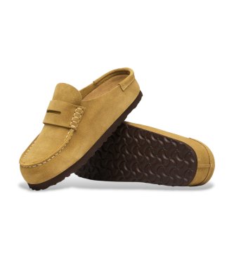 Birkenstock Mocasines de Piel Naples Wrapped (Ajuste Regular) mostaza