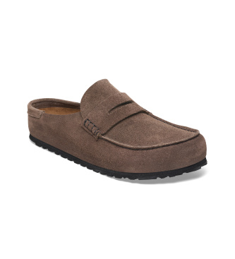 Birkenstock Mocasines de Piel Naples Wrapped (Ajuste Estrecho) marrón