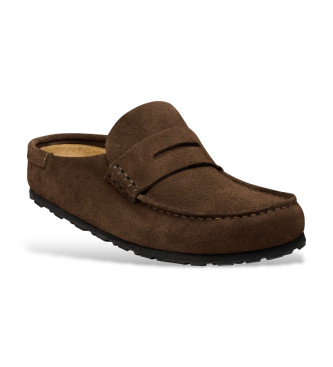 Birkenstock Naples Wrapped Leather Clogs brown