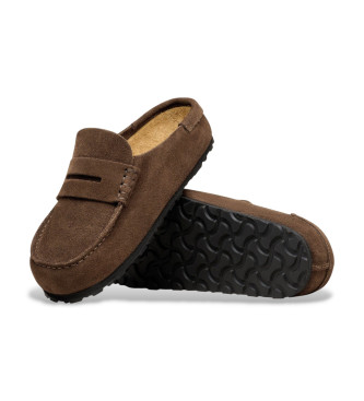 Birkenstock Naples Wrapped Leather Clogs brown