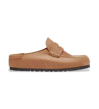 Birkenstock Naples Wrapped Leather Moccasins light brown