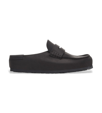 Birkenstock Naples Wrapped Leather Moccasins black