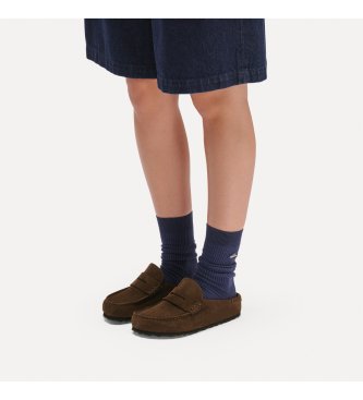 Birkenstock Mocassini Naples Wrapped in pelle (Vestibilità Stretta) marrone